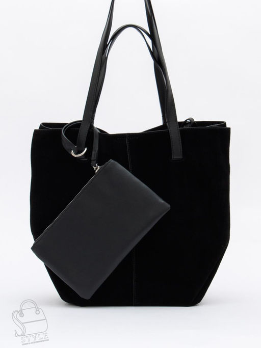 Сумка женская кожаная 1023M black Polina&Eiterou