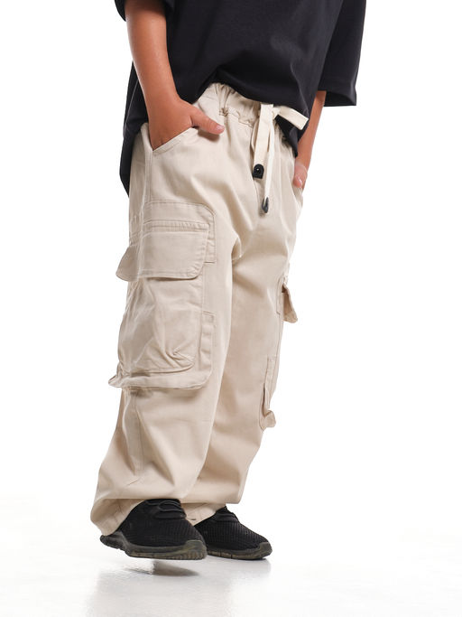 Брюки карго для мальчика 33-72073 бежевый - Mini maxi фото 10