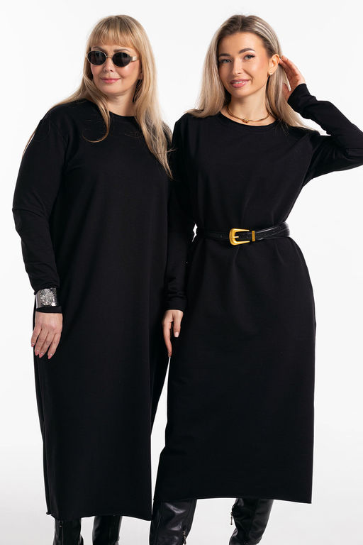 Платье-футер-длинное