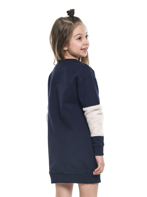 Платье из футера UD 6843 т.синий - Mini maxi фото 4