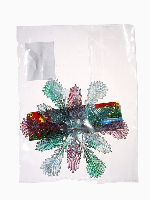 Ёлочная игрушка Зимнее волшебство. Снежинка пушистая, 1111 см, разноцветная фото 11