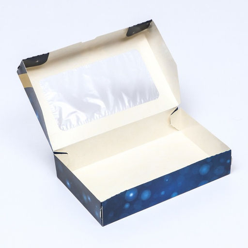 Цена за 20 шт. Коробка складная с окном Бант золотой, 20 х 12 х 4 см - Simaland фото 3