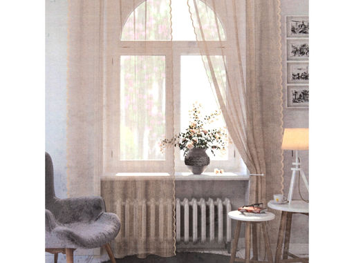 К346Ка КОМПЛЕКТ ШТОР кофе с молоком 1.55 м*2.50 м