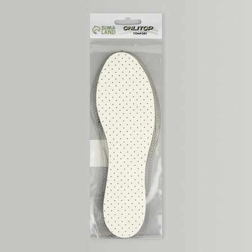 Цена за 2 шт. Стельки для обуви, универсальные, дышащие, р-р RU до 42 (р-р Пр-ля до 44), 27 см, пара, белые