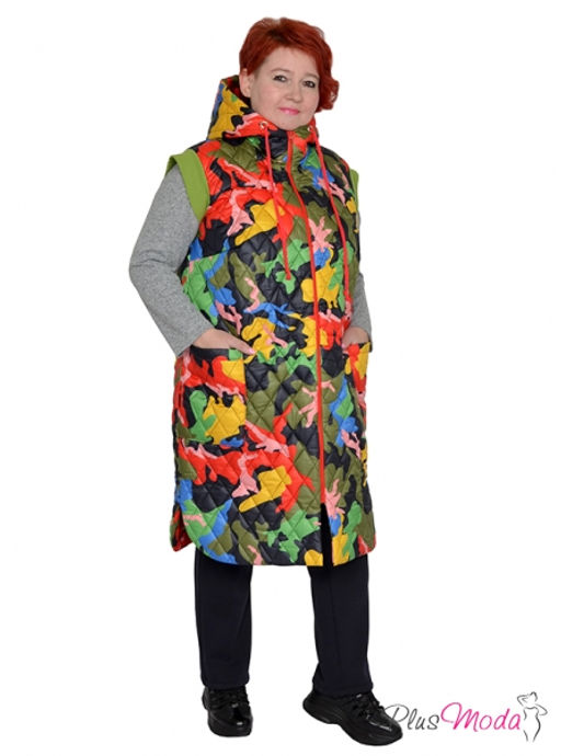 Кардиган-жилет Модель №1528 размеры 44-84 - Plusmoda фото 11