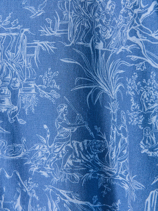 Рубашка мужская голубая с узором льняная - Mark formelle фото 6