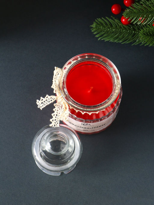 Ароматическая свеча в банке Глинтвейн и гранат, 45 ч