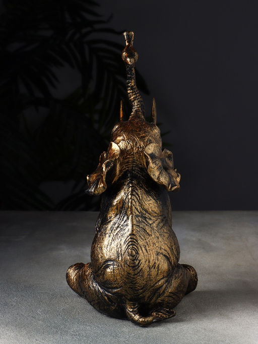 Фигурка полистоун «Слон с птичкой», 28×14×14 см