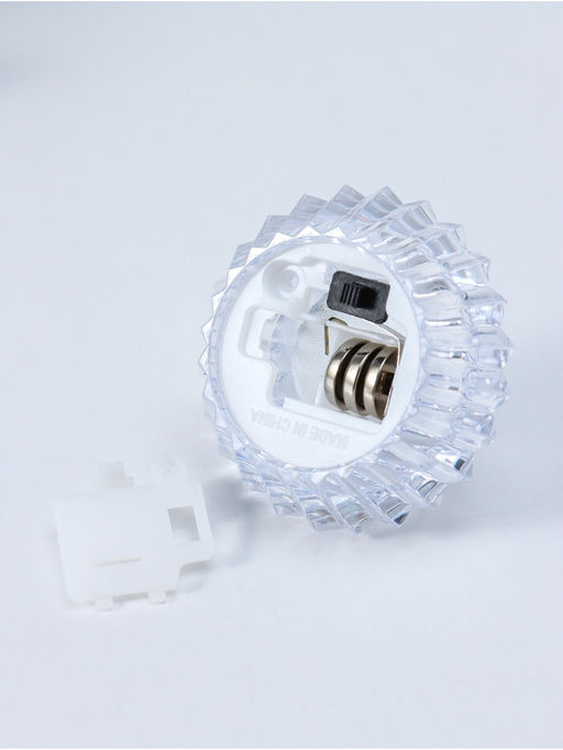 Цена за 2 шт. Светодиодная свеча LED - ночник RISALUX «В чаше», от батареек 3×LR1130, прозрачный, 6×6×4 см