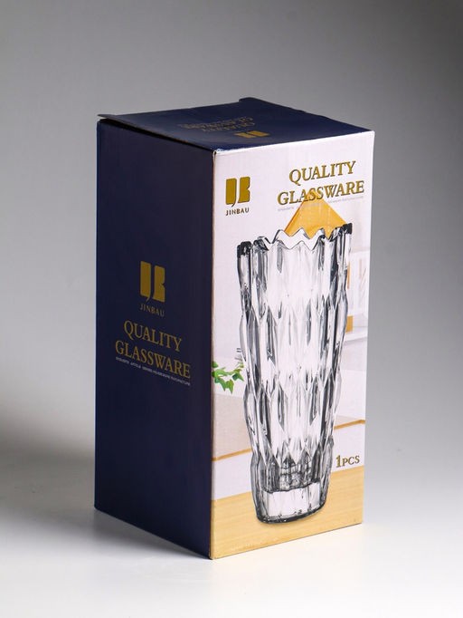 Ваза для цветов «Лойсли», 24×11.5 см, стекло, чёрная