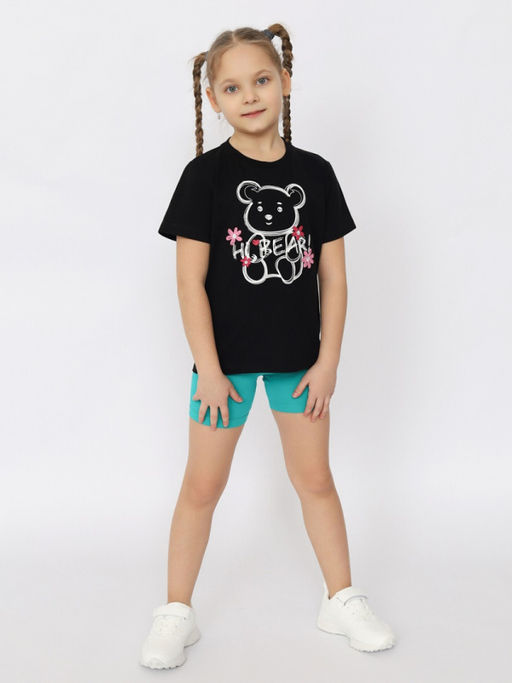 CRB wear/ HSKG 63844-22 Футболка для девочки,черный/Ex.Cherubino  фото 5