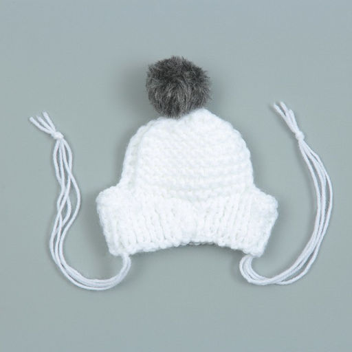 Шапка вязаная для собак, с помпоном, XS-S (объем головы 22 см, высота 7,5 см), микс - Пижон фото 9