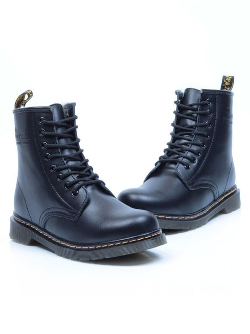 04-MB6021-1 BLACK Ботинки зимние женские (натуральная кожа, натуральный мех)