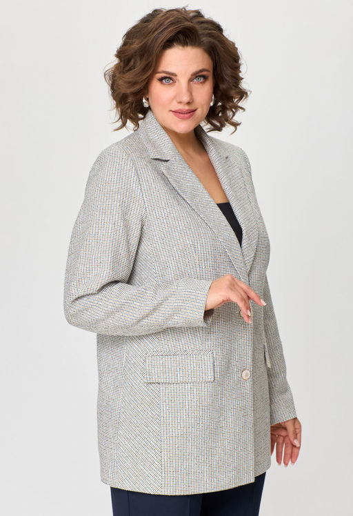 Жакет БелЭльСтиль 762 молочно-синий фото 6