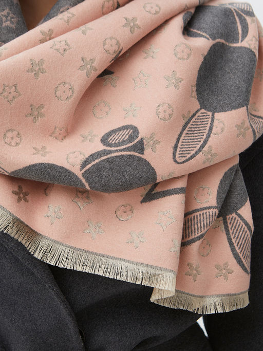 в составе ШЕРСТЬ и КАШЕМИР Большой, мягкий, теплый двусторонний палантин - Tantino фото 5