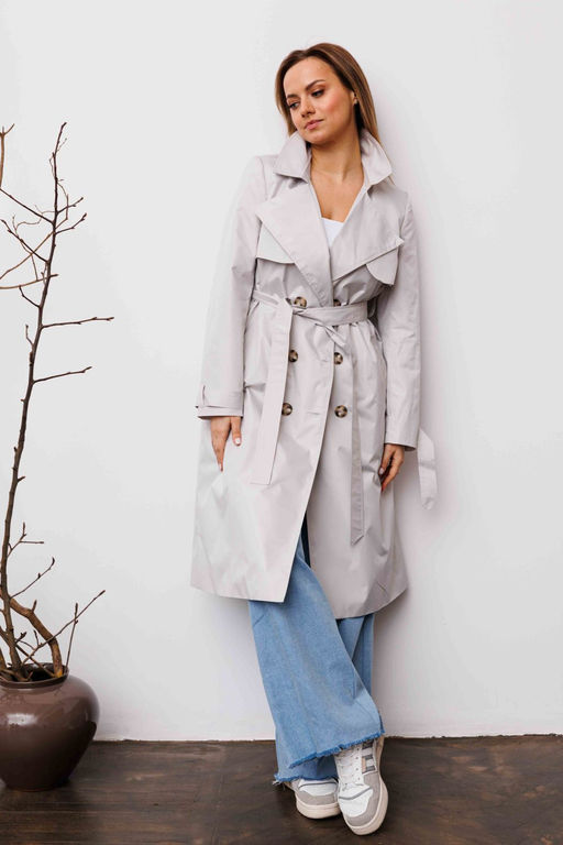 Плащ AURA 7033-164-Р жемчужный