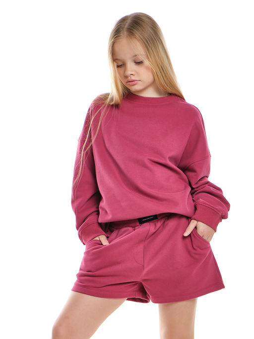 Шорты для девочки подростковые 22-7630 св.серый меланж - Mini maxi фото 18