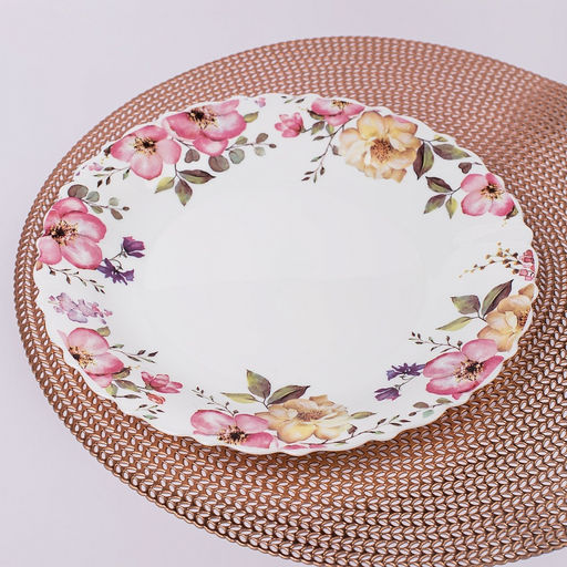 Тарелка обеденная круглая 25см. SILVIA (стеклокер) арт. RDP250-155 (114432)