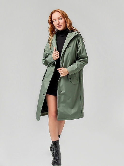 Плащ женский OVERSIZE 22271-389 серый