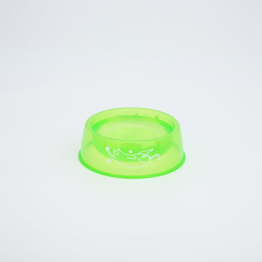 Миска пластиковая Котик и звёзды, 300 мл, зелёный - Пушистое счастье фото 4