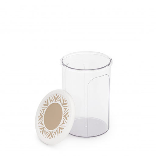 Банка для хранения сыпучих продуктов Эстетика 1,4л круглая (бело-бежевый) М8732 - Альтернатива фото 4