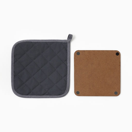 Набор кухонный Маки: прихватка 19?19 см, подставка под горячее