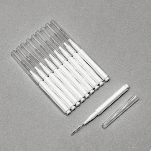 Щёточки - мини для бровей и ресниц, набор - 10 шт., 7×0.5 см, белая