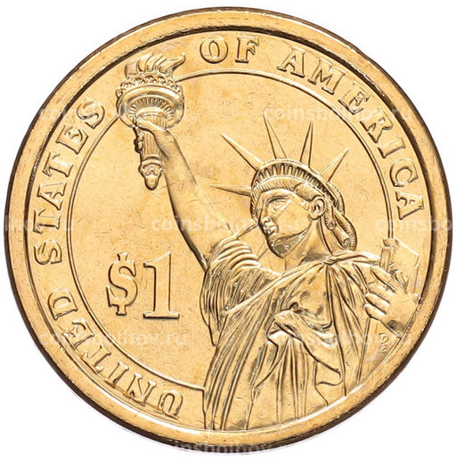 Монета 1 доллар 2012 года (D) США 24-й президент США Гровер Кливленд