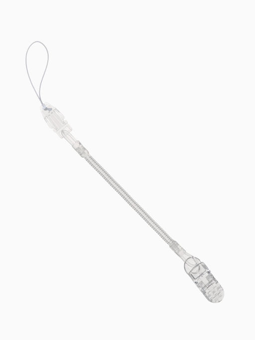 Держатель для соски - пустышки, пружинка, 2 шт., прозрачный, Крошка Я