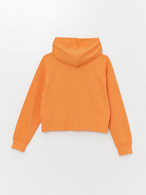 Kap??onlu Pamuk Prenses Bask?l? K?z ?ocuk Sweatshirt - Waikiki фото 2