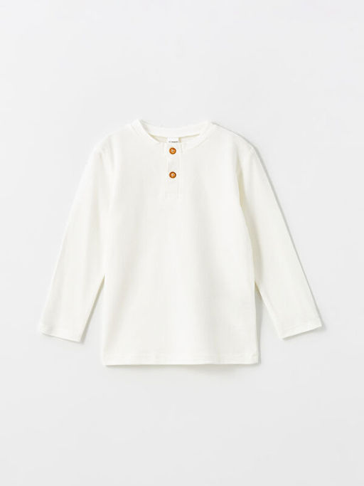 Bisiklet Yaka Uzun Kollu Bask?l? Erkek Bebek Ti??rt ve E?ofman Alt 2li Tak?m - Waikiki фото 2