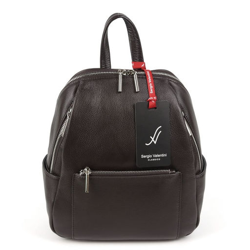 Женский кожаный рюкзак Sergio Valentini SV-SZ749/C Д.Браун  фото 2