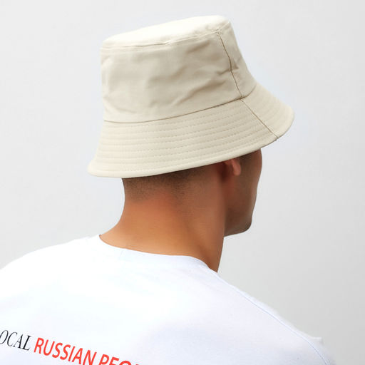 Панама MINAKU с надписями, бежевый, размер 56--58