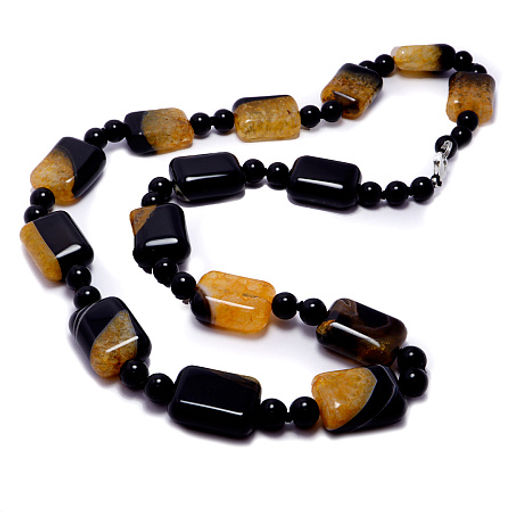 Бусы из камня Огненный агат-символ достижения цели, победа, исполнение желаний