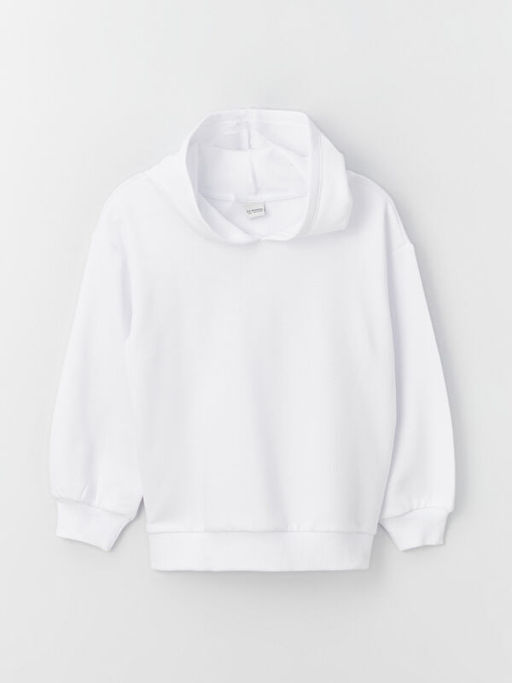 Basic Uzun Kollu K?z ?ocuk Hoodie