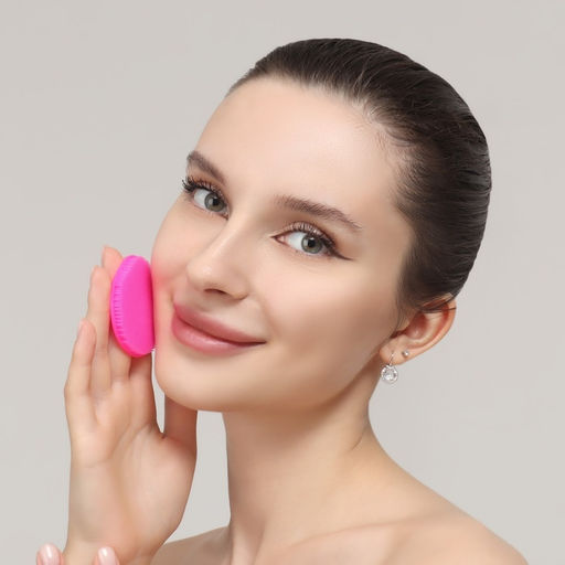 Щётка для умывания «Круг», силиконовая, на присоске, d=5.5 см, МИКС