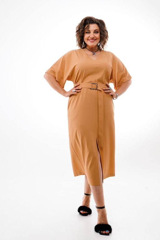 Платье ANELLI 1391 горчица  фото 5