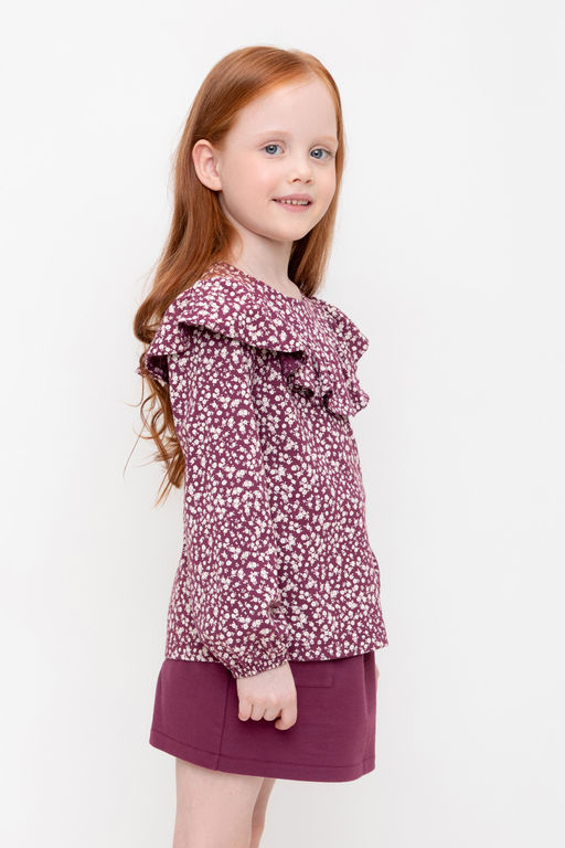 Crockid _ КР 302177/насыщенная клюква,милые цветочки к497 джемпер для дев фото 3