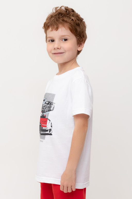 Crockid _ КР 302721-1/белый к550 фуфайка (футболка) для мал  фото 4