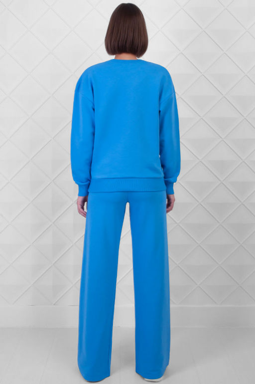 Арт.2524 Костюм с брюками женский 44-52 (5 шт) Цвет:верх-голубой,низ-голубой