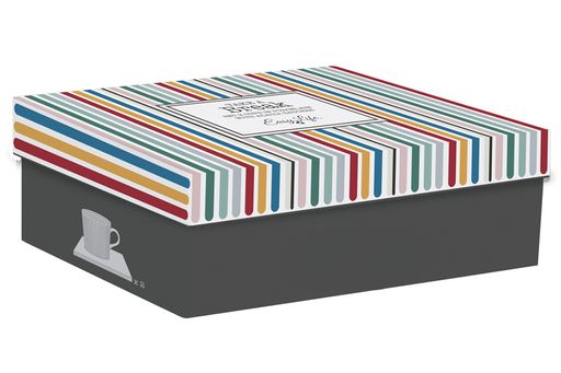 Набор чашек Время отдыха, красная, серая, 0,25 л, 2 шт - Easy life фото 6