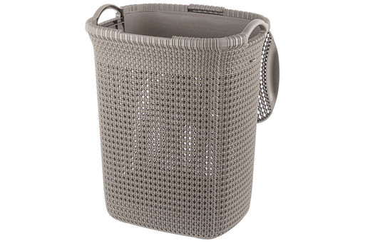 Корзина для белья 37 л 39*31,5*50 см с крышкой Паола серо-коричневая (модель 467) - Elan gallery фото 3