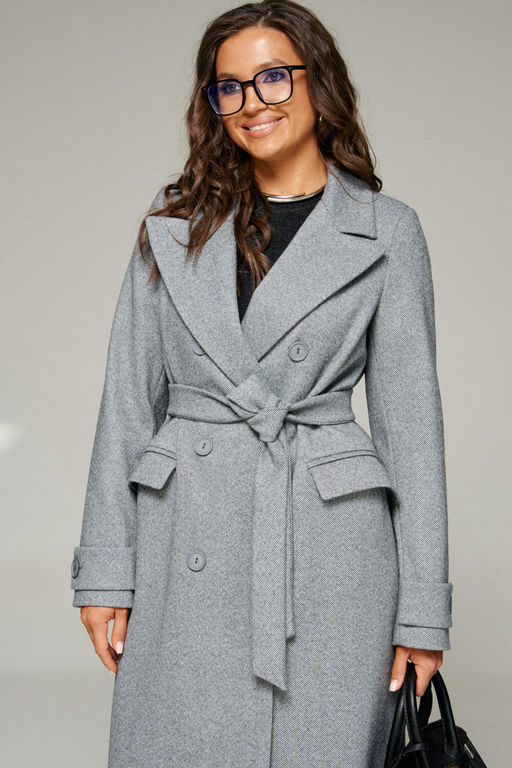 Пальто Beautiful Free 7030-Р серый
