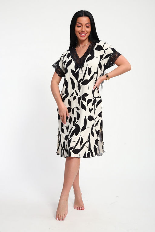 Ночная сорочка из вискозы Олеся экрю