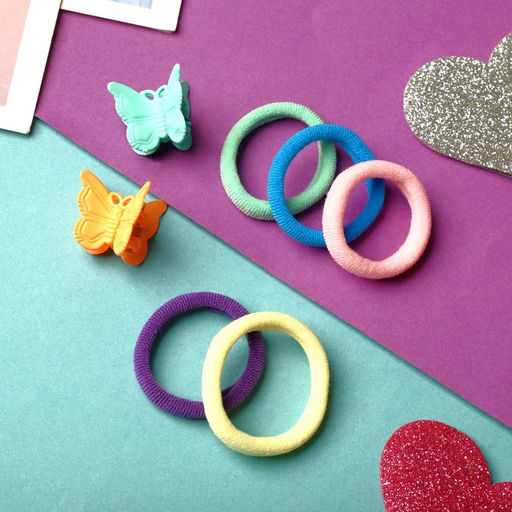 Цена за 6 шт. Набор для волос «Соня», 5 резинок, 2 крабика, бабочка