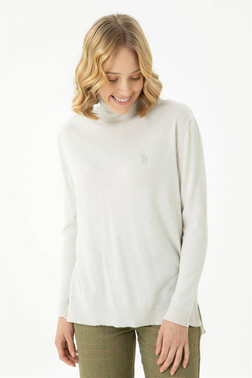 Женский базовый свитер с водолазкой и каменным воротником Неожиданная скидка в корзине - U.s. polo assn фото 2