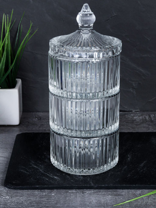 Банка для специй 200 мл 3 яруса / TG2019-3 /уп 24/ конфетница - ГалеонТрейд фото 2