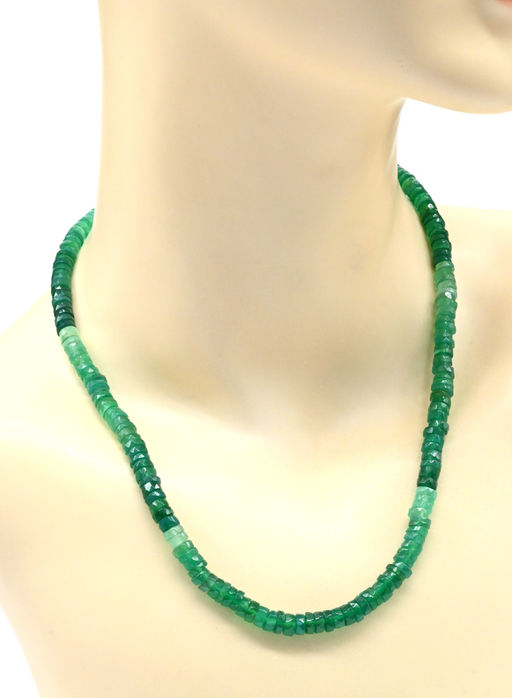 Бусы из Хризопраза диски гр.6мм, 47см, 29,9г