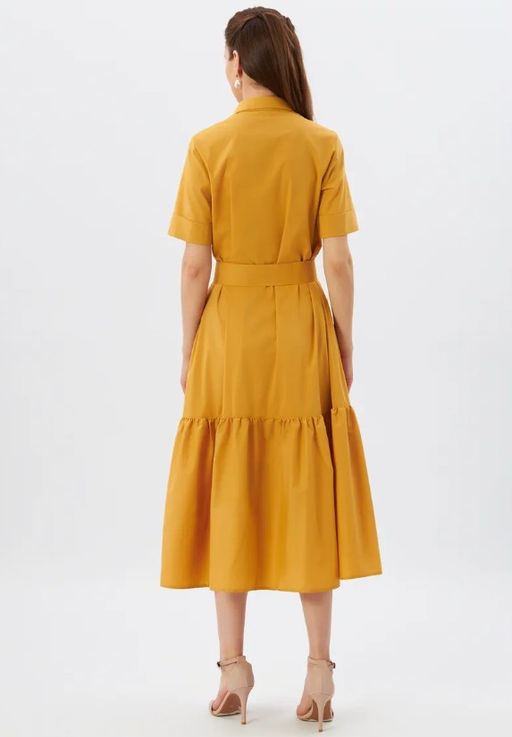 Платье хлопок OD-791-4 горчица OD-791-4