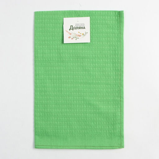 Набор полотенец Доляна цв. светло-зелёный, 40х60 см - 2 шт, 100% хл, вафля 170 г/м2  фото 5